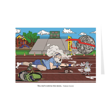 You Can't Outrun The Moon Graduation Card